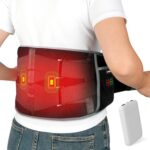 Comfytemp Cordless Heating Pad with Massager for Back, Portable Lower Back Massager FSA Eligible HSA Rechargeable Wireless Electric, Valentines Day Gifts for Her, Women Men Mom Dad, 3 Heat, 30mins Off