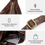 celestina Hobo Bags for Women, Ultra Soft Foldable Vegan Leather Shoulder Handbag, Stylish Slouchy Tote Purses - Image 5