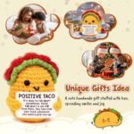 Positive Crochet Taco Birthday Gifts for Women Men Valentines Decor Basket Gift Son Mom Dad Daughter Sister Friend Coworkers Self Care Gifts Emotional Inspirational Support Christmas Stocking Stuffers - Image 3