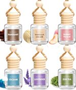 AROIC Car Air Freshener for Women, 6 Pack Air Freshener Diffuser, Hanging Air Fragrance Essential Oil Diffuser, Car Scents Accessories Cute Car Interior Decor, Romantic Valentines Day Gift for Her