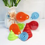 KongNai Kitchen Funnel Set 4 Pack, Small and Large, Kitchen Gadgets Accessories Foldable Silicone Collapsible Funnels for Filling Water Bottle Liquid Transfer Food Grade - Image 6