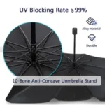 Car Windshield Sun Shade with Heat Insulation and UV Protection – Foldable Auto Sun Shield Cover - Image 4