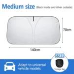 Car Windshield Sun Shade with Heat Insulation and UV Protection – Foldable Auto Sun Shield Cover - Image 12